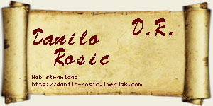 Danilo Rosić vizit kartica